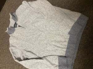 Made in Italy  Men's Size XL Gray Wool Blend 1/4 Zip Sweater